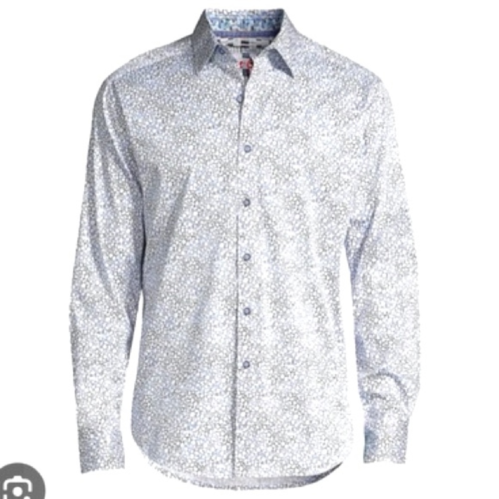 Robert Graham Men's Spectator Print button down long sleeve Medium